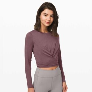 Lululemon Time to Restore Long Sleeve in Antique Bark Size 6
